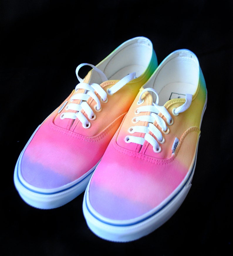 rainbow high tops vans