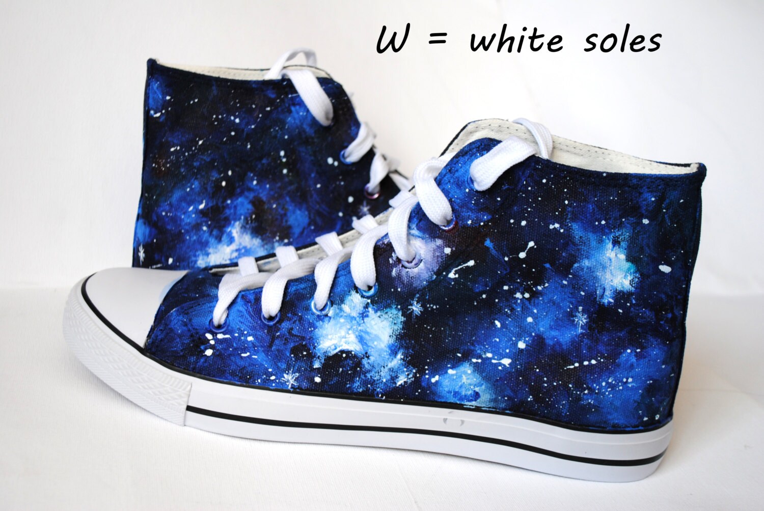 Custom Galaxy shoes handpainted galaxy shoes blue galaxy Etsy