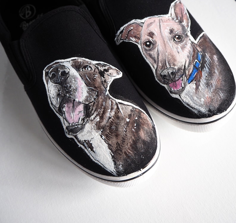Benutzerdefinierte Hund Porträt handbemalte Schuhe mit IHREM Etsy