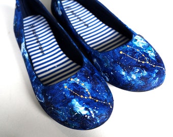 Taurus Zodiac shoes, Constellation Taurus shoes, custom astrology shoes, taurus zodiac gift, celestial shoes