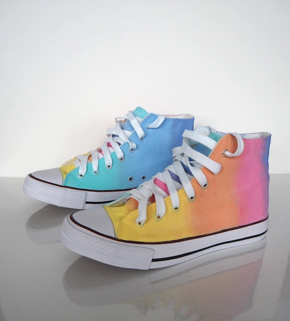 pastel rainbow converse