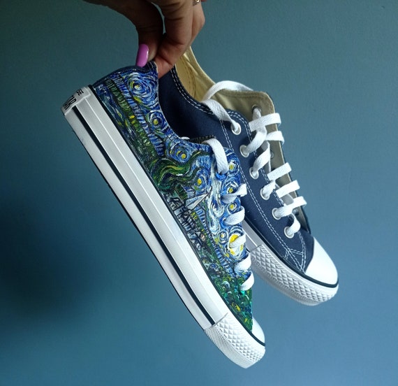 Inspired Van Gogh Sneakers Custom Van Gogh The Starry Night Shoes