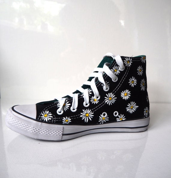 Custom Daisy Shoes Hand Painted Flower Sneakers Floral - Etsy