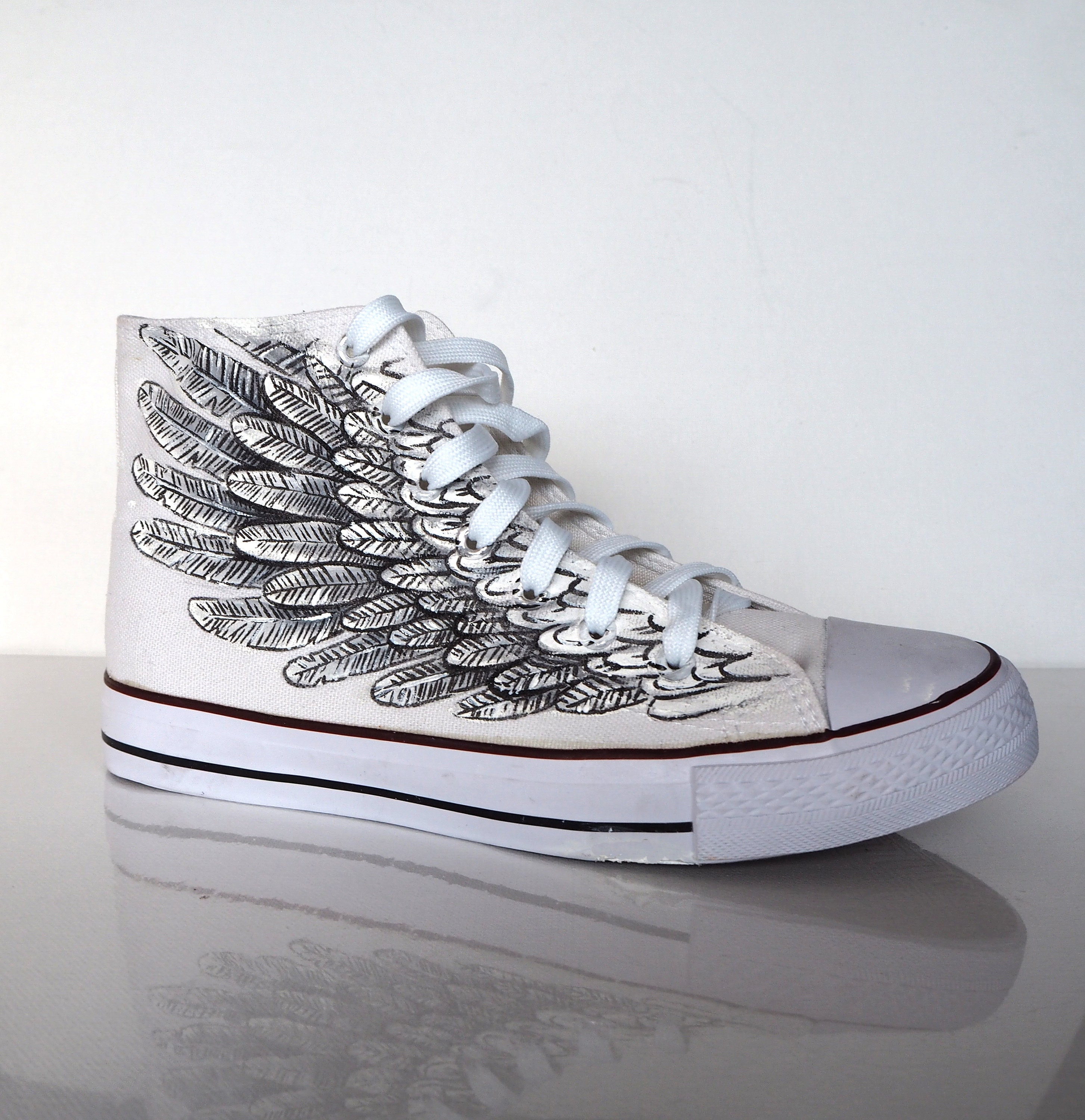 Handpainted Angel Wings Shoes Custom Wings Shoes Feathers - Etsy Hong Kong