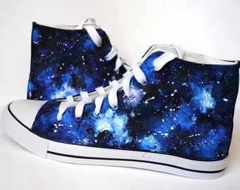 Custom galaxy sneakers, personalized galaxy shoes, celestial shoes