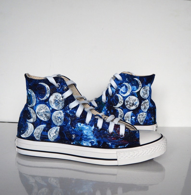 Custom Moon Phases Shoes Galaxy Moon Sneakers Galaxy Shoes - Etsy