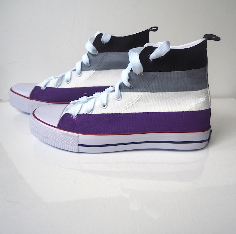 Custom Hand Painted Asexual Flag Shoes Asexual Converse | Etsy