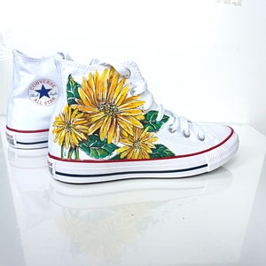 Custom Sunflower Shoes Hand Painted Flower Sneakers Floral - Etsy