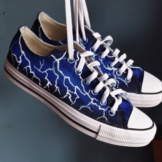 Custom Lightning Bolt Shoes Glow in the Dark Shoes Tunderbolt