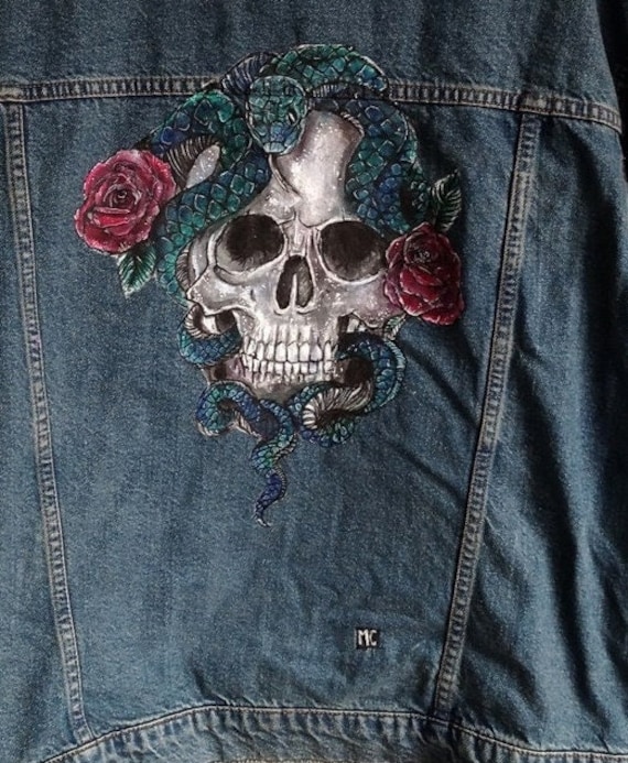 40s Sports jacket with skull paint