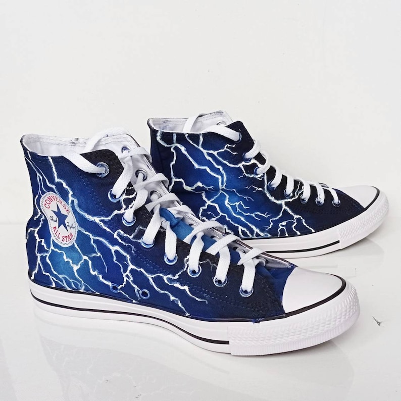 Custom Lightning Bolt Shoes Glow in the Dark Shoes Etsy