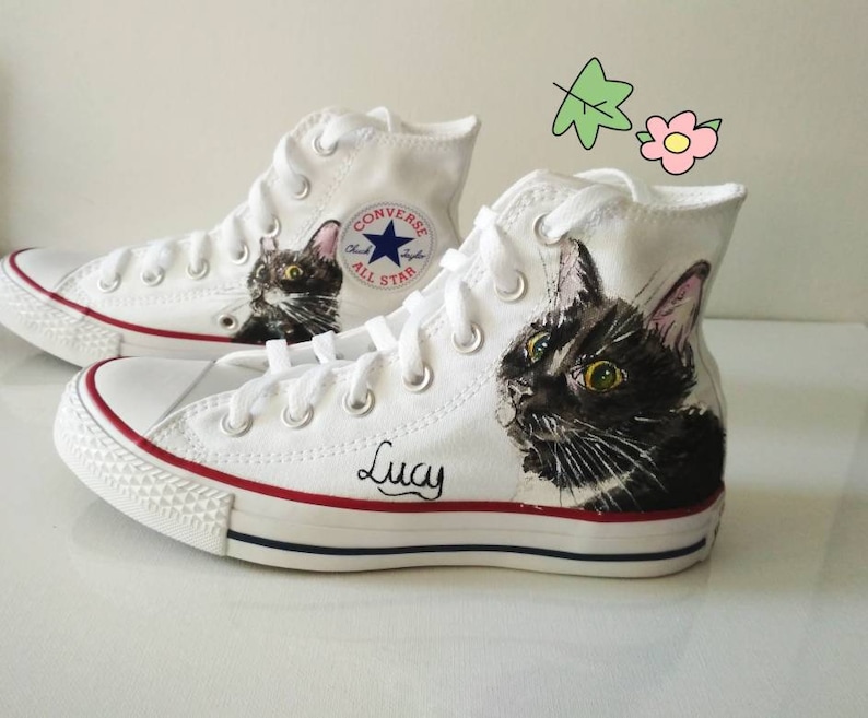 shoes with cat faces on them