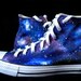 Handpainted Galaxy Shoes, Cutom galaxy shoes, galaxy Converse, celestial shoes, galaxy gift, star moon 