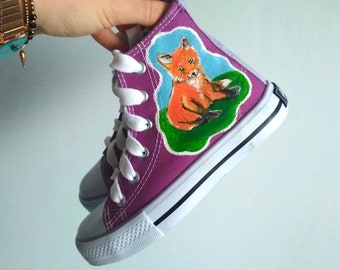 Fox Shoes, Custom Cute Fox sneakers