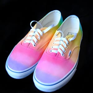 Pastel Rainbow Shoes Hand Painted Rainbow Shoes - Etsy