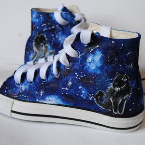 Galaxy Katzen Schuhe: Personalisierte himmlische Sneakers