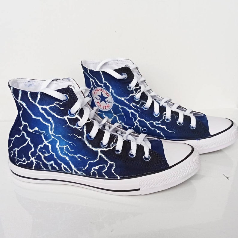 Custom Lightning Bolt Shoes Glow in the Dark Shoes - Etsy