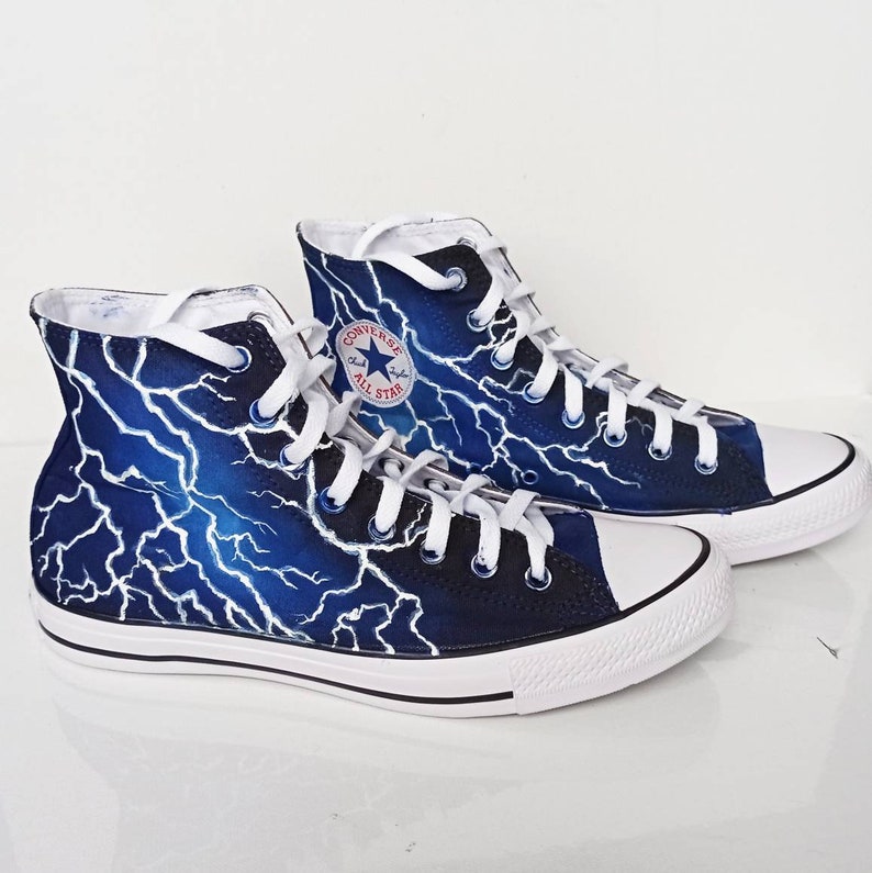 Custom Lightning Bolt Shoes Glow in the Dark Shoes Etsy
