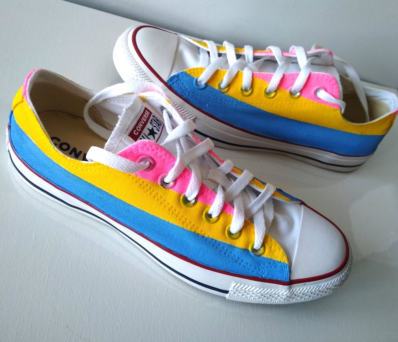 Custom handpainted rainbow shoes pansexual flag Converse Custom handpainted rainbow shoes pansexual flag Converse