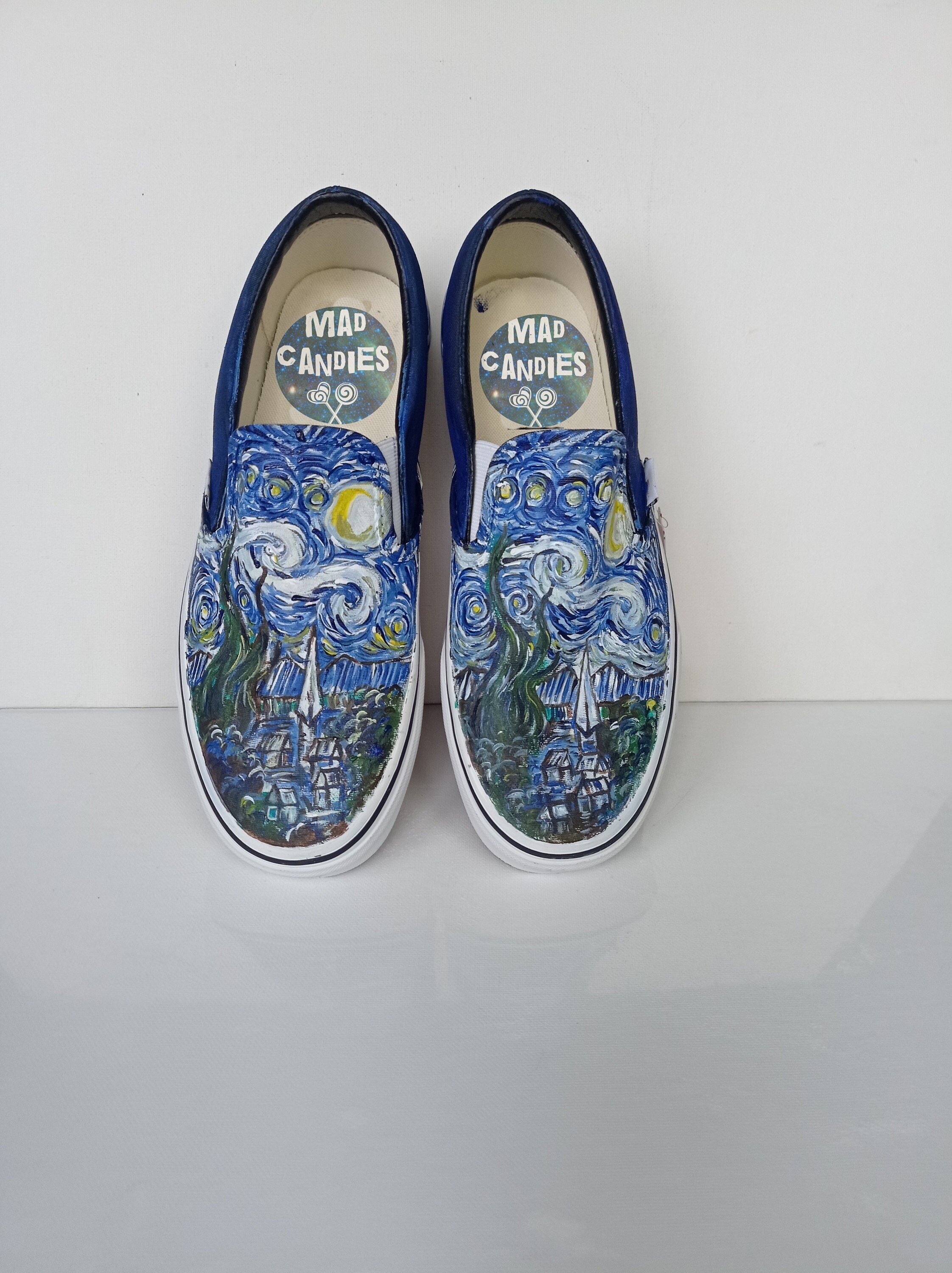 Vans Vincent Inspired Van Gogh Slip Ons Hand-painted Van Gogh