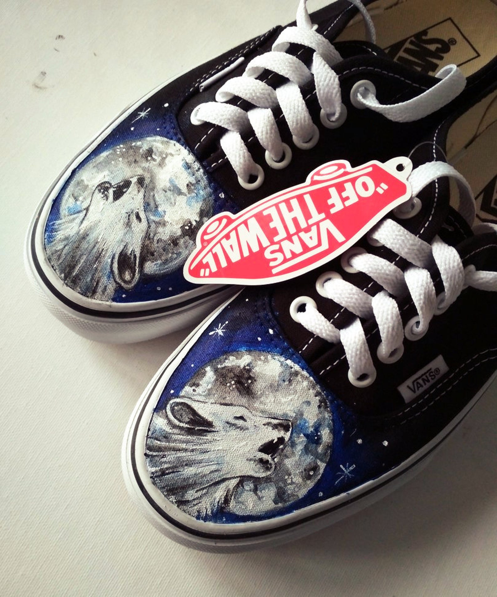 Custom Wolf Shoes Personalized Hand Painted Wolf Shoes Etsy