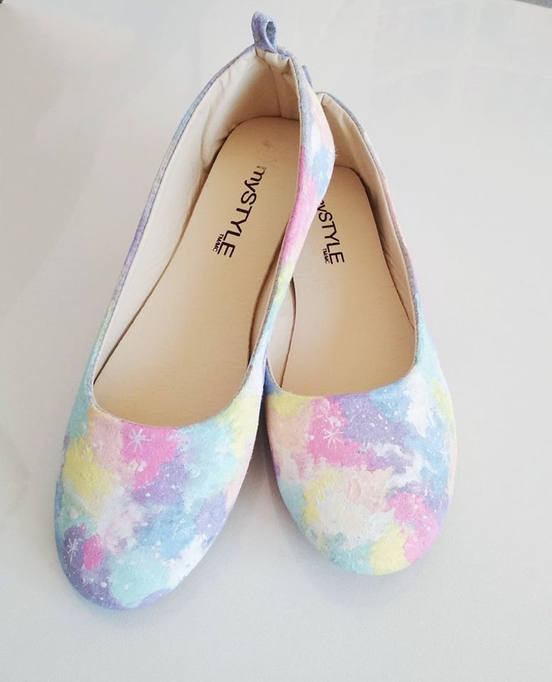 Handpainted Pastel Galaxy Ballet Shoes Galaxy Shoes Pastel - Etsy