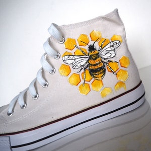 Hand Painted Custom Honey Bee Shoes • Beekeeper Gift