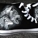 Personalized hand painted Wolf shoes, Wolves Shoes, custom wolf shoes, spirit animal shoes, woodland shoes 