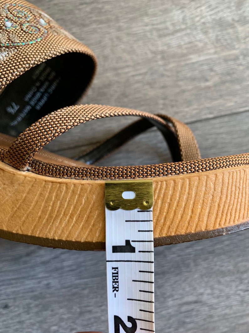 90/'s Sandals LEI Vegan Chunky Platform Sandals