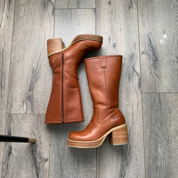 VTG 90’s Frye Dorian Platform Leather Boots