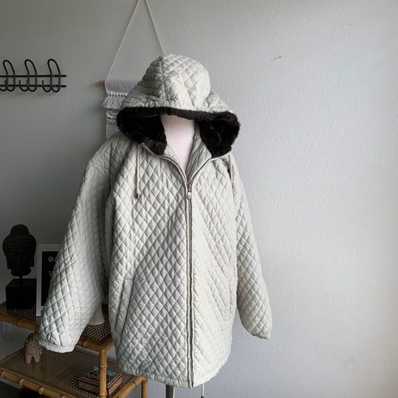 Vintage Express Quilted Oversized Jacket