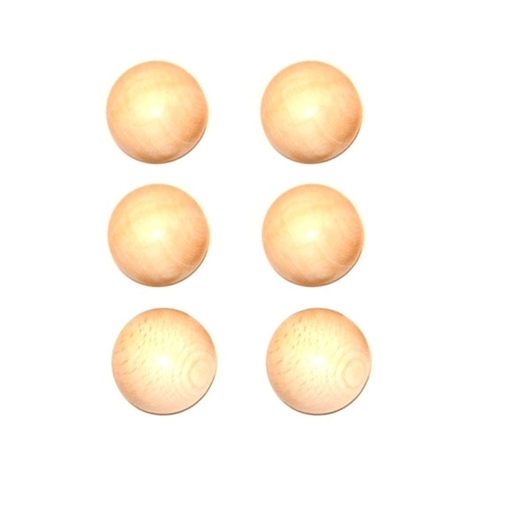 5.5 cm coconut shy balls set of 6 wooden balls