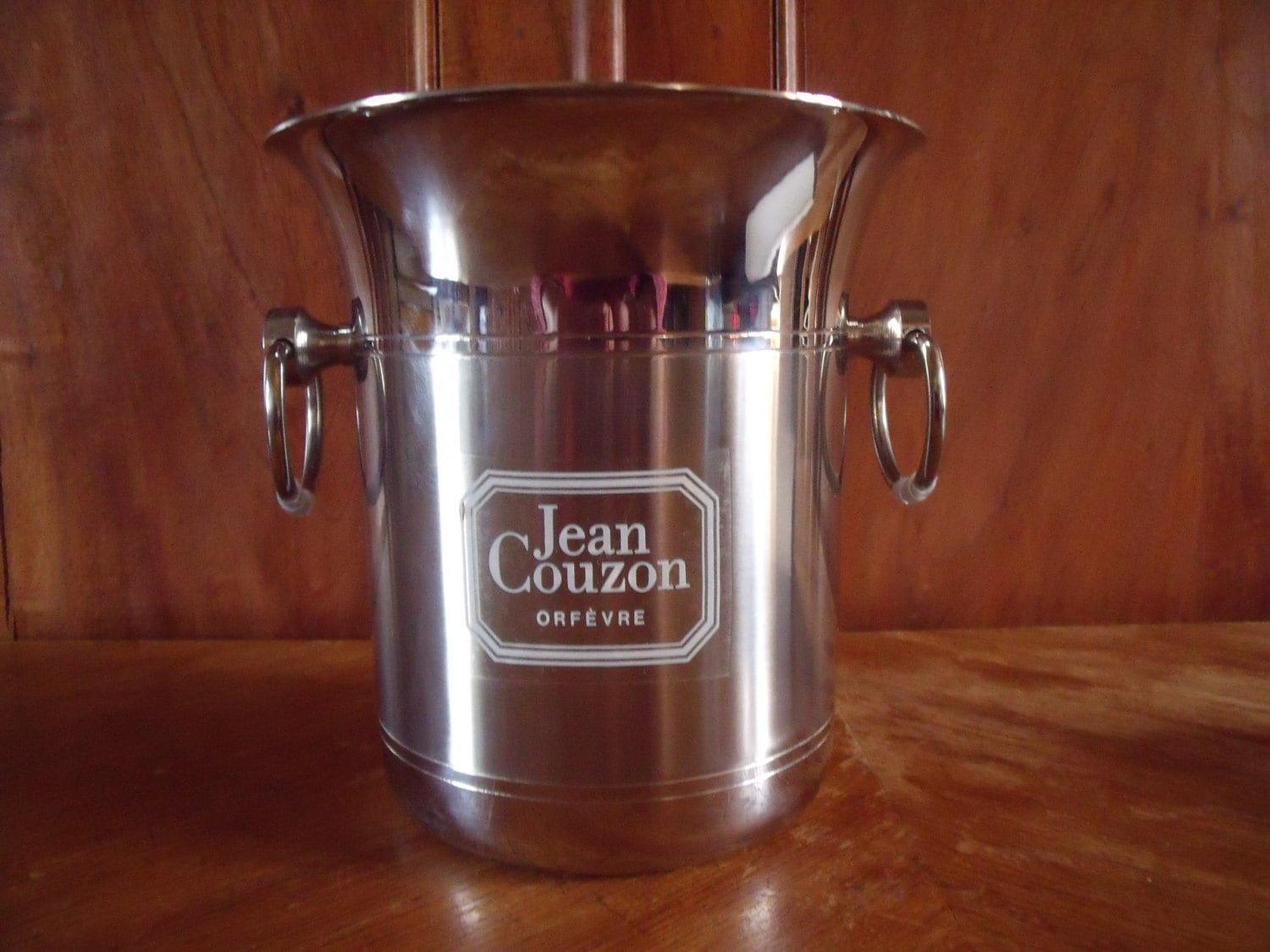 Ancien seau à champagne en Inox 18/10 France Jean Couzon H