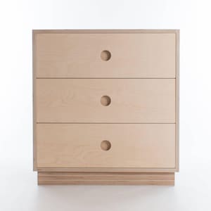 Malmo Short Chest of Drawers #3 // Birch Plywood - Solid Wood Throughout - Soft Close Runners - Customise Design + Materials