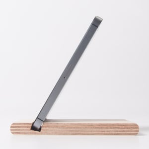 Groove iPhone / iPad Stand // Smart Phone / Tablet - Baltic Birch Plywood - Pocket / Desk Dock / Docking Station / Holder
