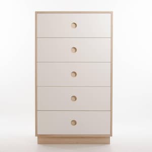 Malmo (White) Chest of Drawers #5 // Birch Plywood and White Melamine Laminate - Customise Design + Materials