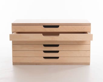 Art Box - 6 / 9 Drawers - Birch Plywood - Craft Tool /Painting / Drawing Equipment - Storage / Organizer - Customise Design + Materials