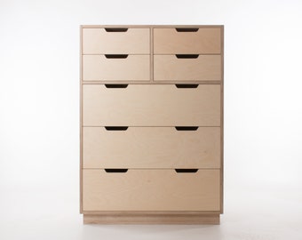 Faro Chest of Drawers #7 // Baltic Birch Plywood - Solid Wood Throughout - Soft Close Runners - Customise Design + Materials