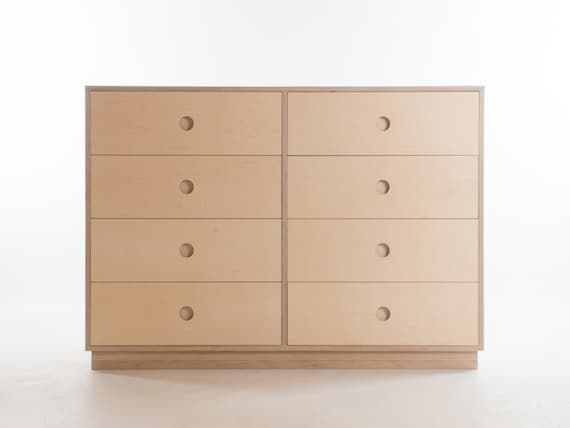 Malmo Double Chest of Drawers 8 Birch Plywood Solid Wood