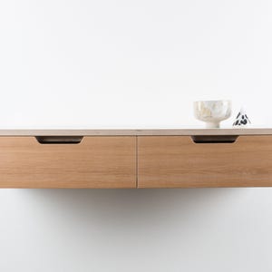 Sendai Vanity Unit // 2 Drawer / Wall Mounted / Bathroom - Baltic Birch Plywood - Customise Design + Materials