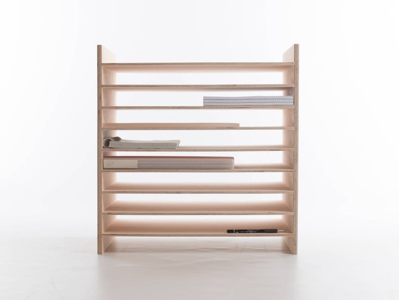 A3 Paper Rack / Shelves Desktop Organizer Baltic Birch Etsy