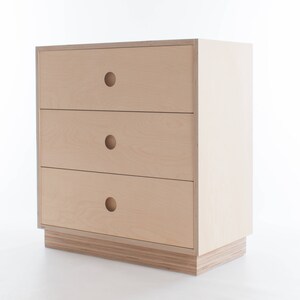 Malmo Short Chest of Drawers 3 // Compensato di betulla Legno massello dappertutto Guide Soft Close Personalizza design materiali immagine 3