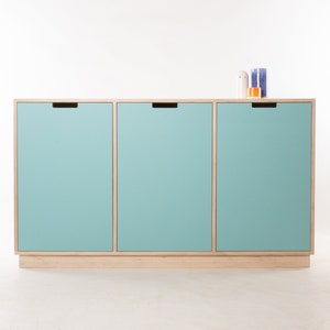 Oslo Forbo Sideboard / Console Cabinet / Credenza / Storage - Ash Feet / Plinth / Wheels - Birch Plywood - Customise Design + Materials