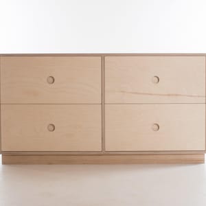 Malmo Double Short Chest of Drawers #4 // Birch Plywood - Solid Wood Throughout - Soft Close Runners - Customise Design + Materials
