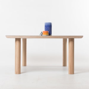 Kyoto Forbo Coffee Table // Floor Dining / Work / Solid Ash Dowel Legs / Lino Laminated Birch Plywood // Customise Design + Materials