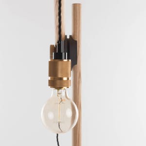 Crux Floor Lamp // Pendant Light Stand Ash / Valchromat Handmade Adjustable Wooden Reading Lamp Customise Design Materials image 5