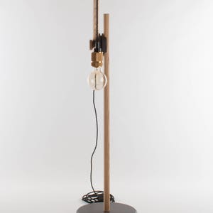 Crux Floor Lamp // Pendant Light Stand Ash / Valchromat Handmade Adjustable Wooden Reading Lamp Customise Design Materials image 4