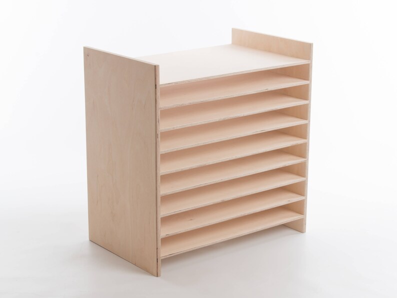 A3 Paper Rack / Shelves Desktop Organizer Baltic Birch Etsy