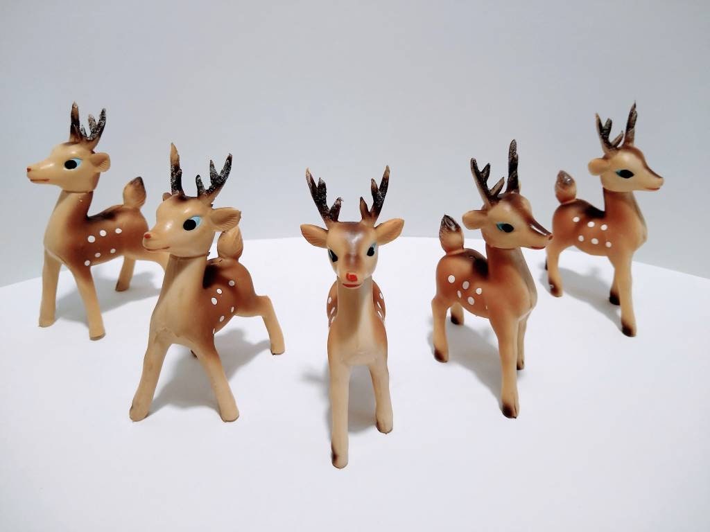 tiny reindeer figurines