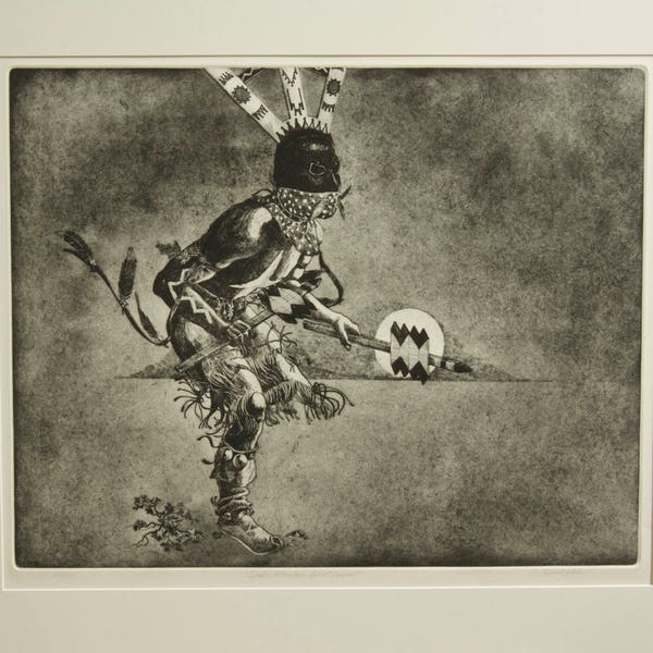 James Rome, Apache Mountain Spirit Dancer, Extra Large Etching